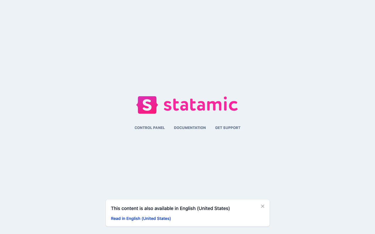 Statamic Locale Suggester Preview in EN